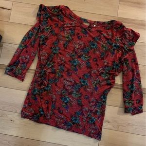 Free People floral top size Large